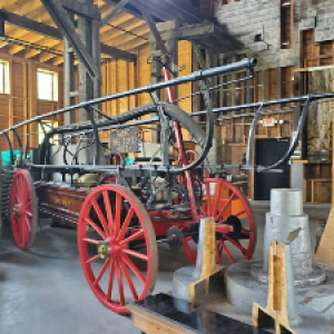 antique wagon on display