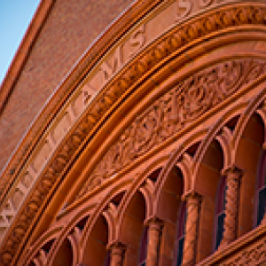 Architectural details of the columns of Williams Hall
