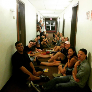 Honors students in the residence hall