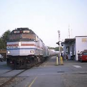 amtrak train at essex station