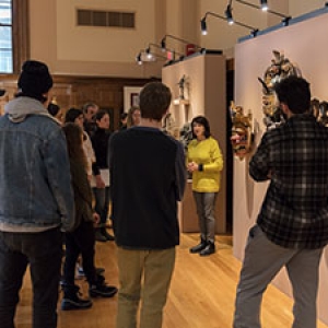 A professor-led class visit to the Museum's Asian Gallery