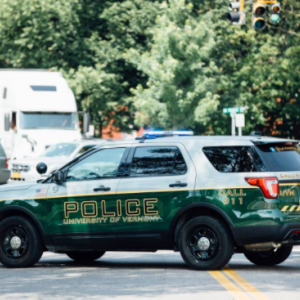 UVM Police Cruiser working a traffic detail
