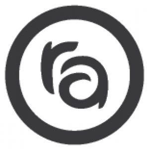RA block logo half