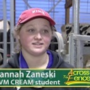 Student being interviewed for story
