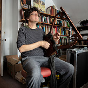 John Franklin plays a custom-made electric lyre