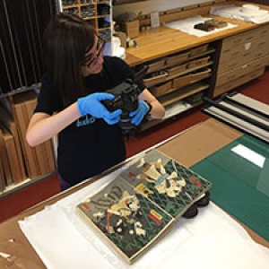 Photographing an object from storage