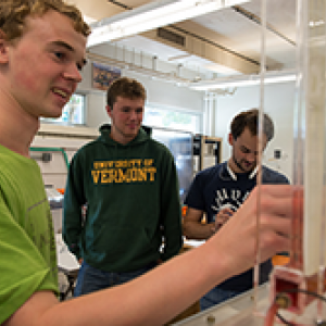 Students work in the lab