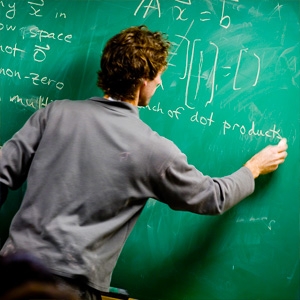 Professor in class