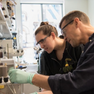 Faculty and students work side by side