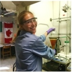 Summer Averill at work in the lab