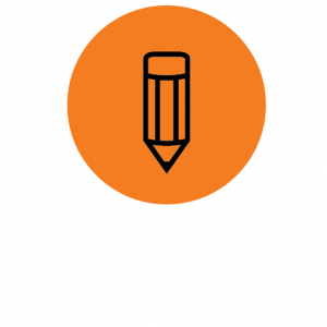 Badge with a pencil icon
