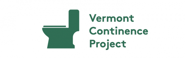 An icon of a toilet. Text: Vermont Continence Project.