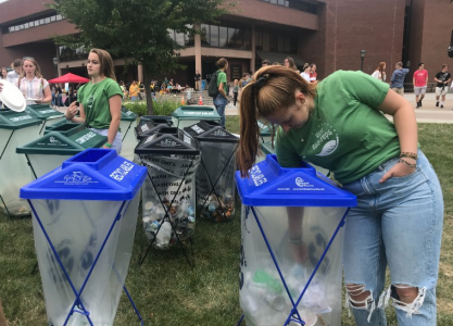 UVM eco-reps recycling trash