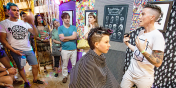 Ace Lehner with hair and make up group