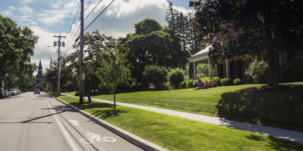 Bike lane on street