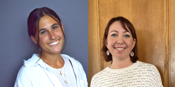 Public Communication majors Evelyn Prim and Nicole Eaton