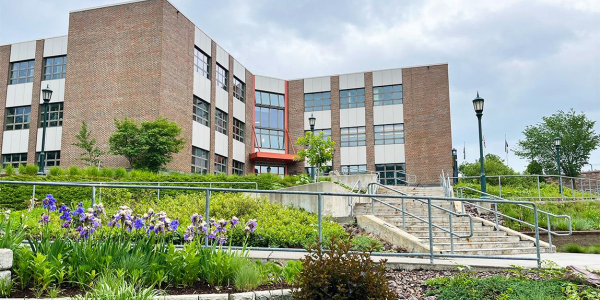 A view of the Aiken Center in Spring