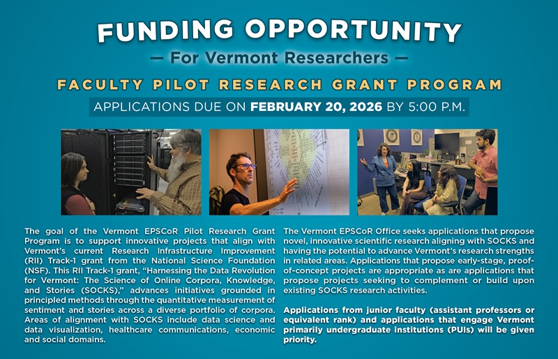 VT EPSCoR 2026 Pilot Award Information