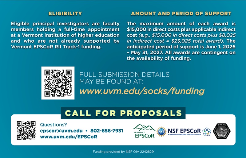 VT EPSCoR 2026 Pilot Award Information