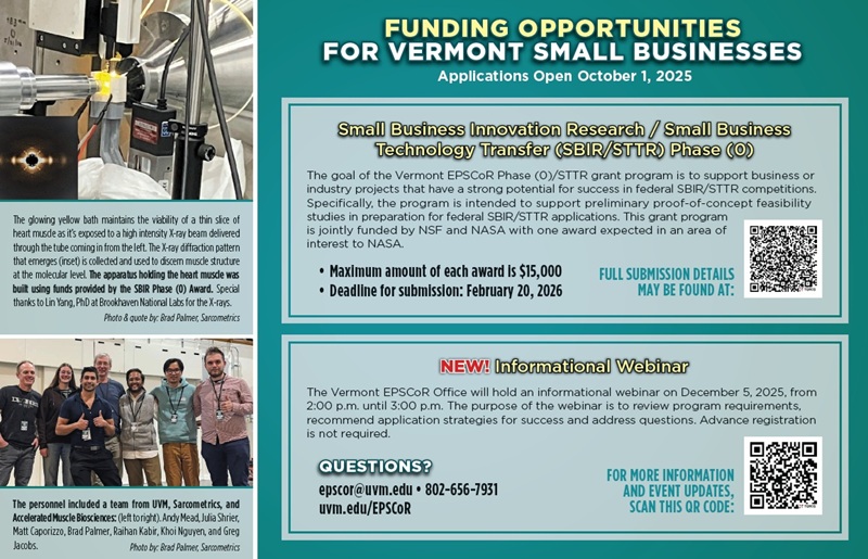 VT EPSCoR Private Sector Information