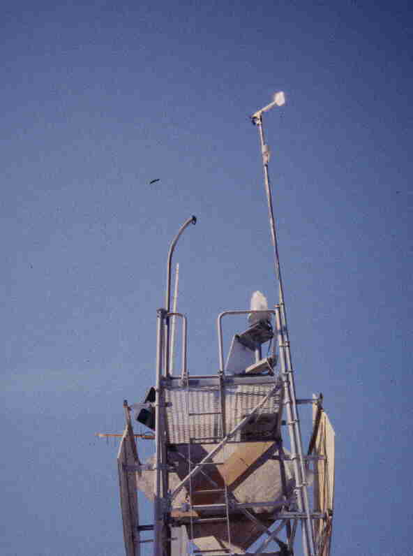 View of meteorological instruments at Colchester Reef station