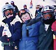 J4 Ski Racers hanging out on the hill.