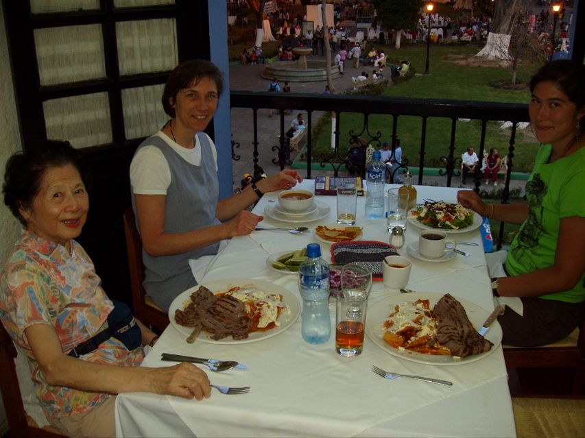 Dinner on balcony