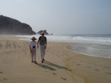 The beach