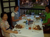 Dinner on balcony