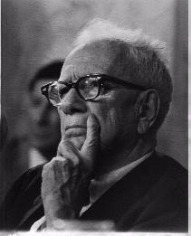 Picture of Senator George Aiken, looking
thoughtful.