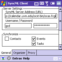 SyncML Server Settings