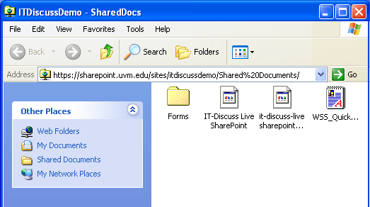 Document library open in explorer