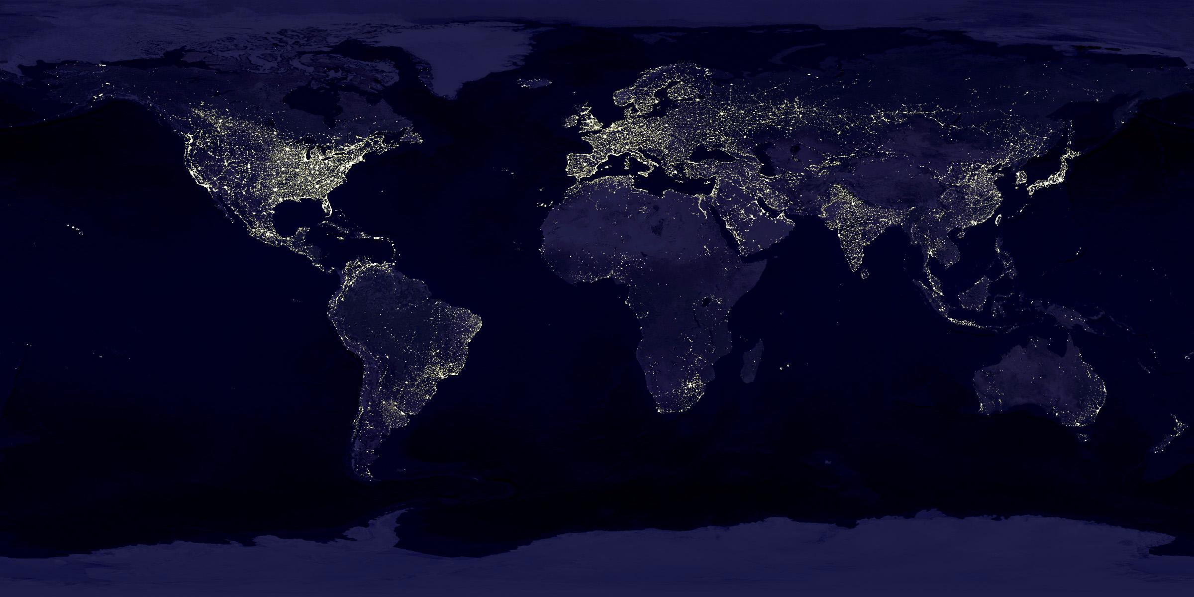 earth at night