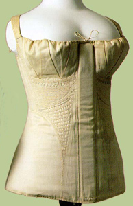 corset with cording and busk