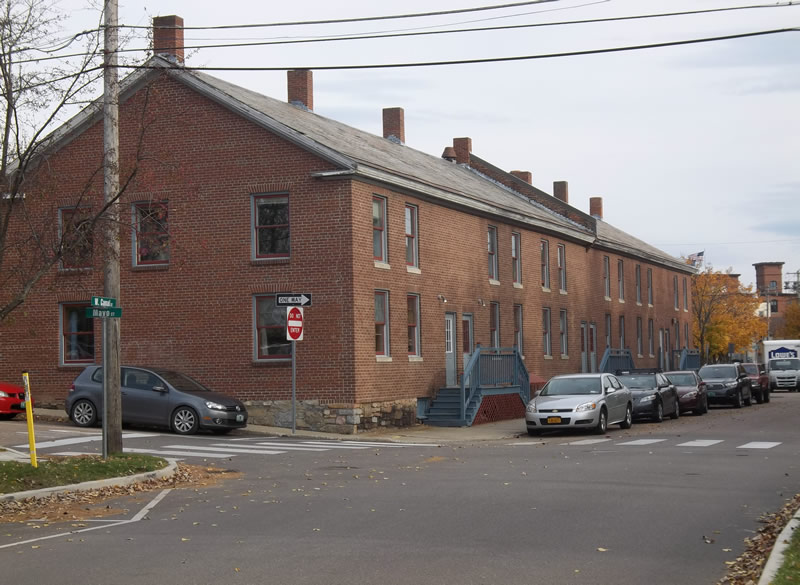 Greek Revival rowhouse in Winooski, Vermont