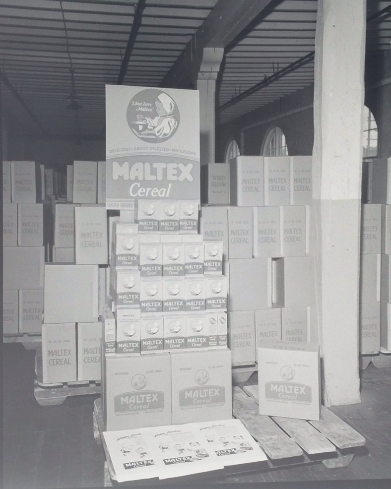 Maltex cereal boxes, 1948