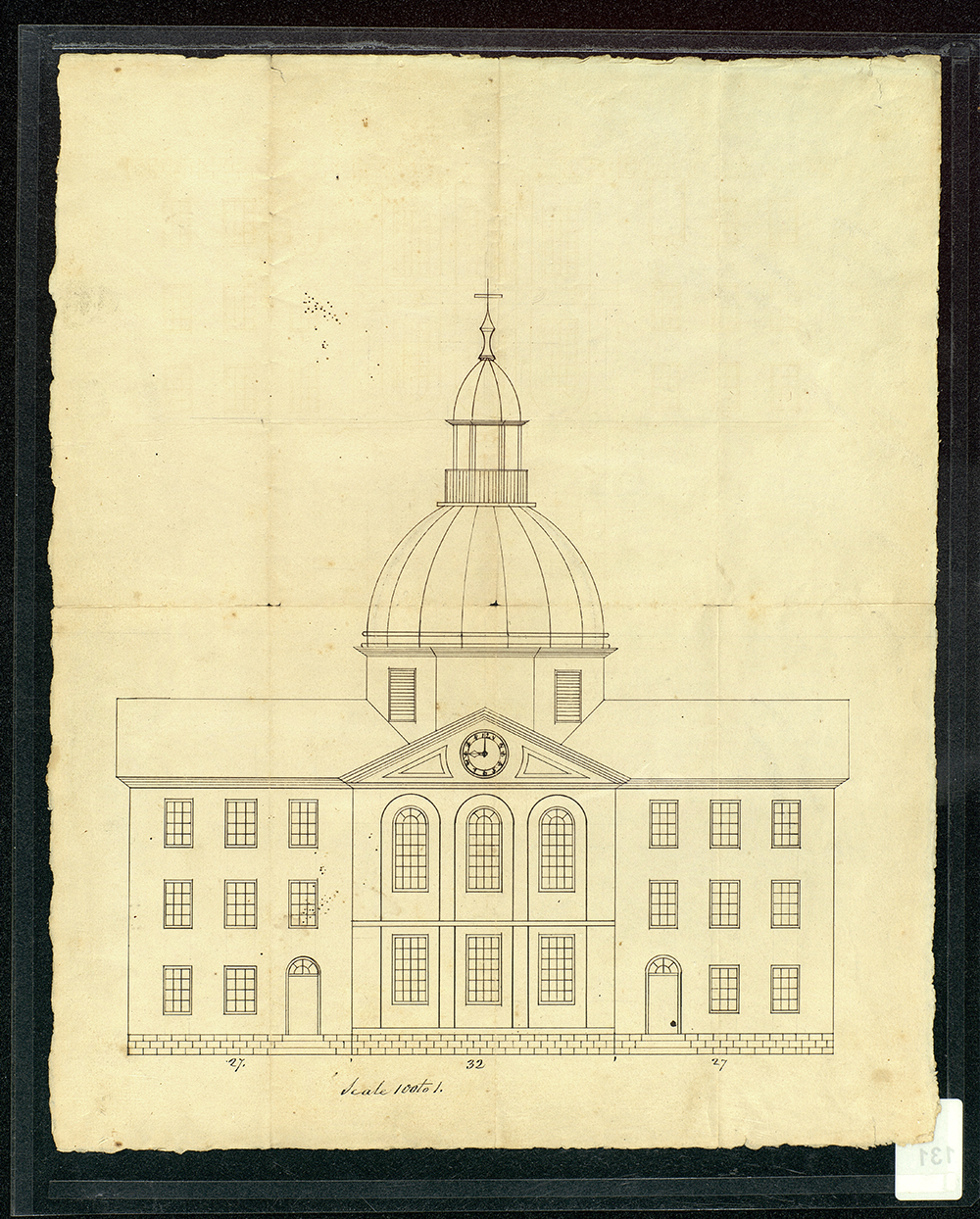 John Johnson's Drawing for Middle College. Courtesy of UVM Special Collections.