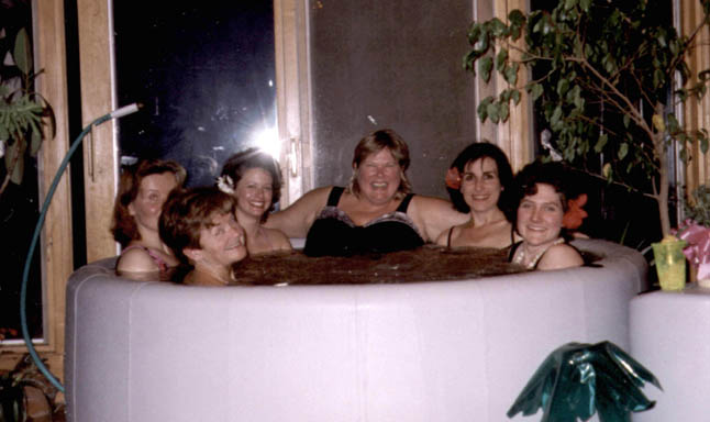 Girls in the tub...