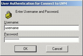 VPN Password Window