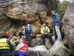 Joel, Bob and Mike in folded schist