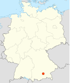 Eglfing-Haar on a map
