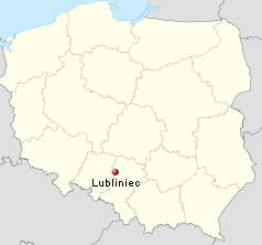 Lubliniec on a map