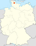 Schleswig on a map of Germany