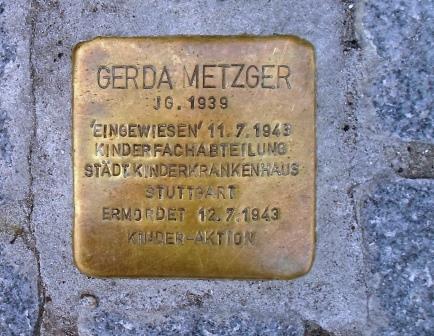 Stumbling block for Gerda Metzger