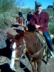 Mark, at work on desert landscapes