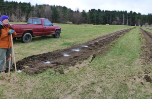 Outside row holes marked