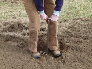 Collecting soil samples