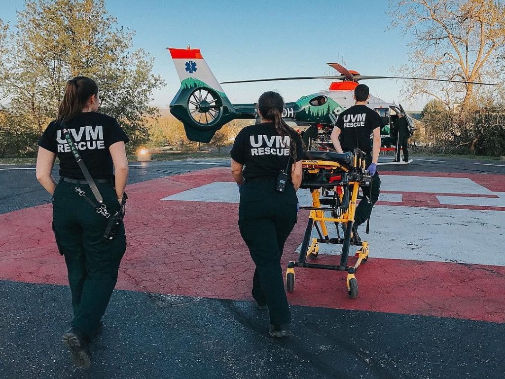 UVM Rescue with a helicopter crew