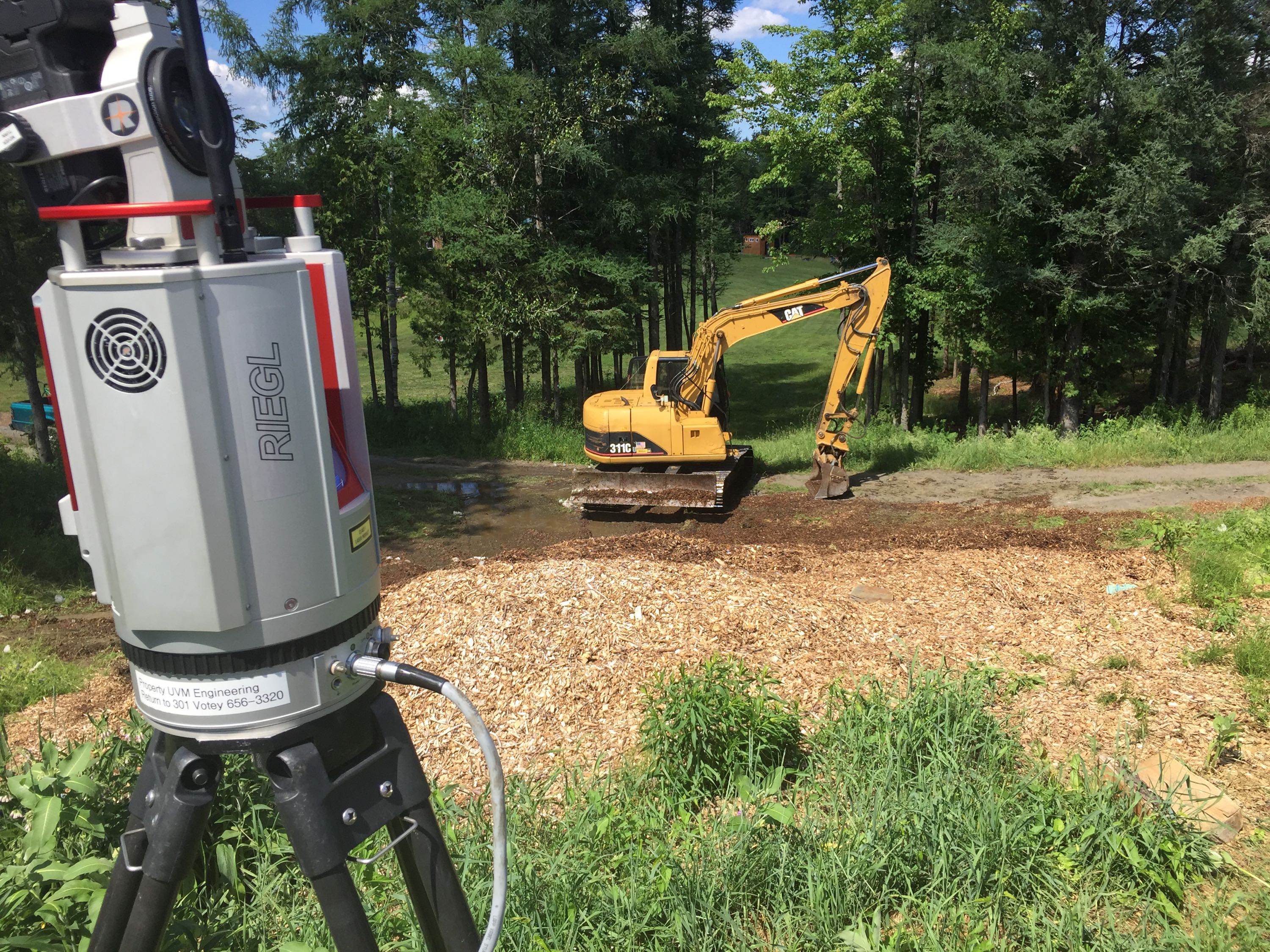 surveying pile after removal