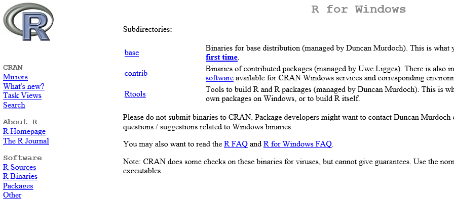 R for Windows